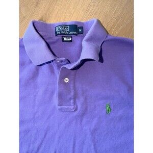 Polo Ralph Lauren Iconic Polo Shirt Mens  Purple Pony Classic Fit Sz Medium M